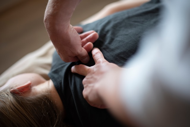 A practitioner speaking with a patient